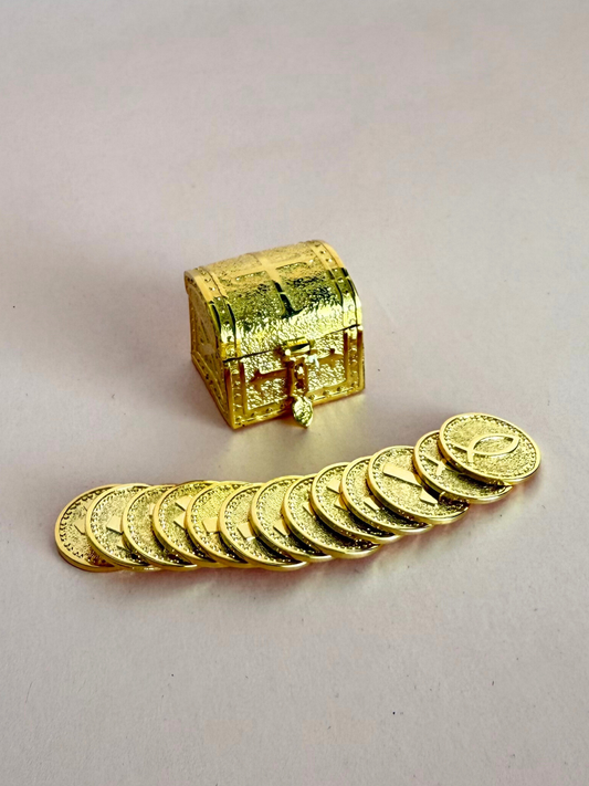 Mini cofre arras dorado