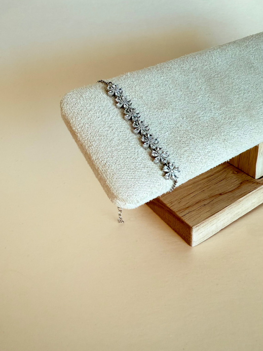 Pulsera Flores Circonias