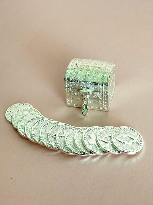 Mini cofre arras plateado