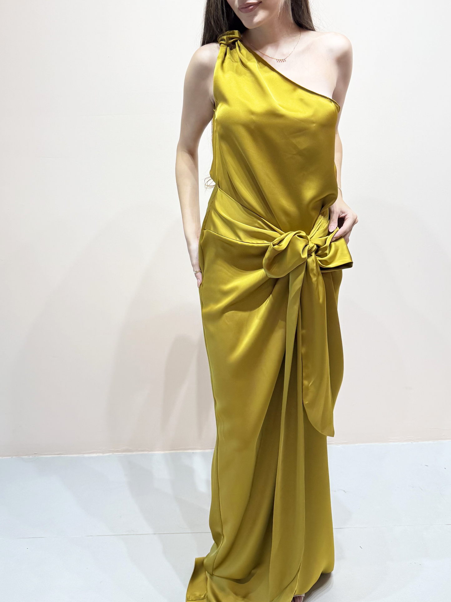 Vestido Fiesta Acrab Mostaza