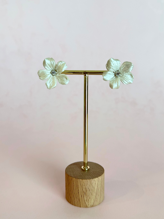 Aretes Flor Porcelana