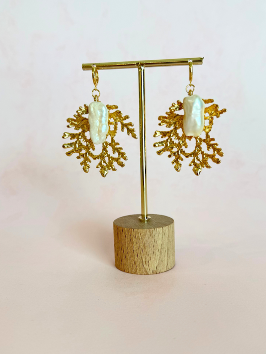 Aretes Perlas Barrocas