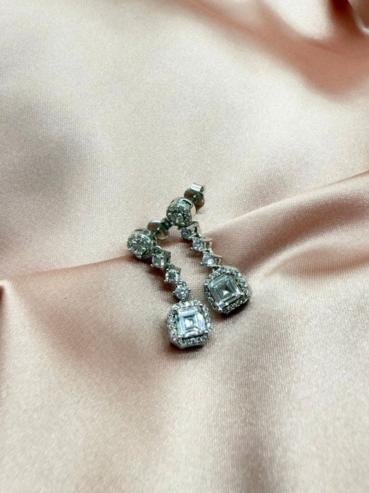 Aretes Circonias Cuadradas