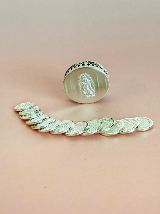 Cofre arras metal religioso plata