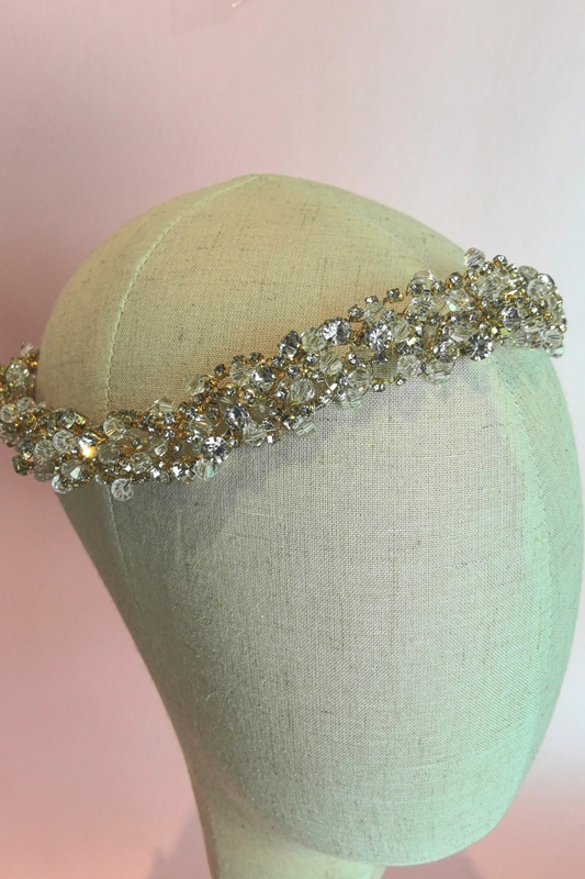 Guía Flexible de Cristales Dorada