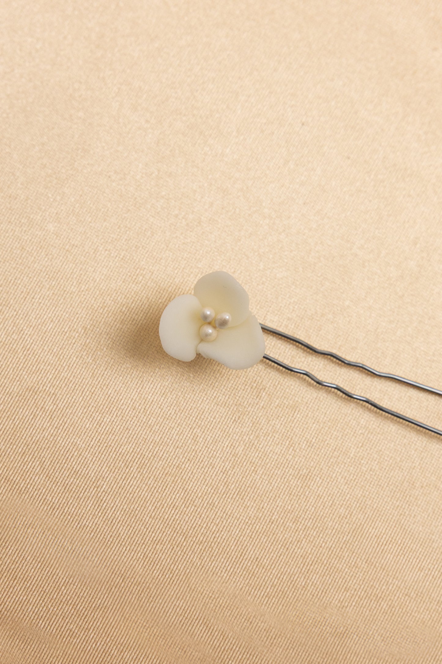 Hair pin flor porcelana mini