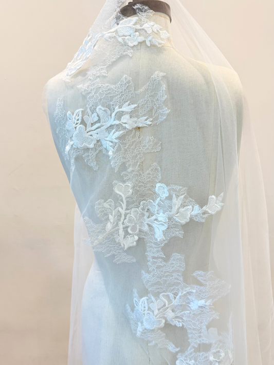 Velo encaje francés y floral