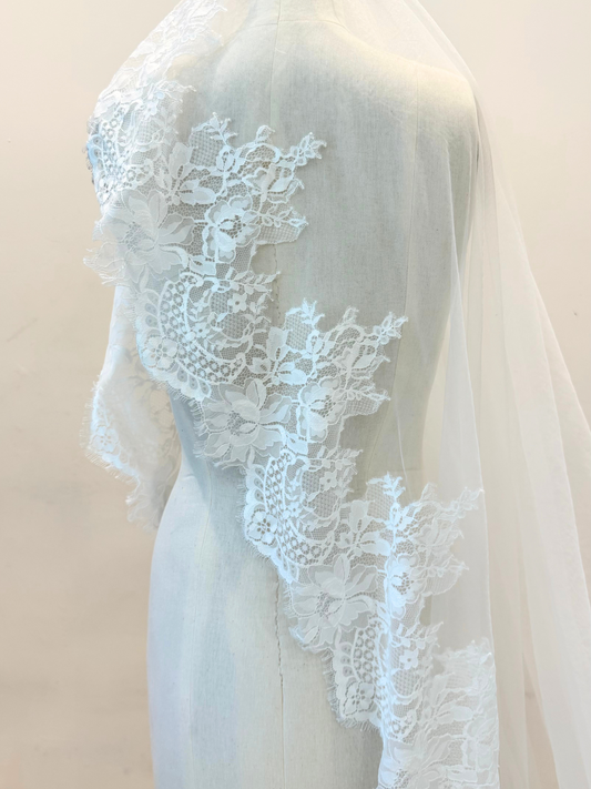 Velo encaje francés