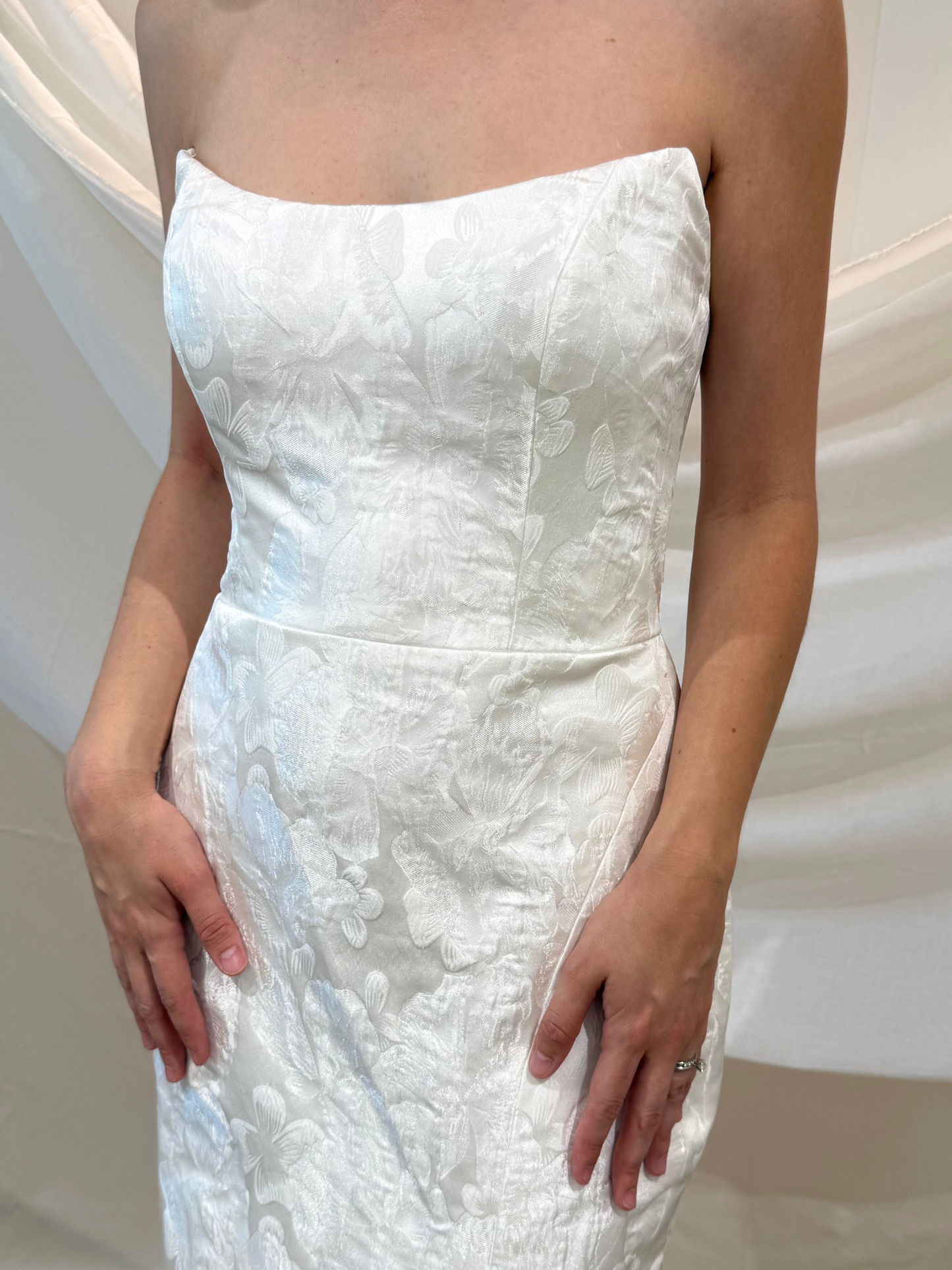 Vestido Midi Novia Texturizado