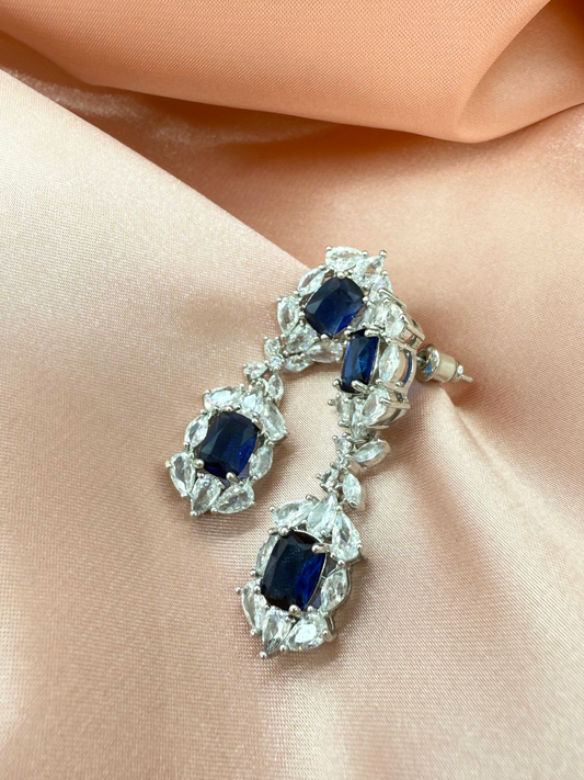 Aretes Zafiro Rectangular CA260