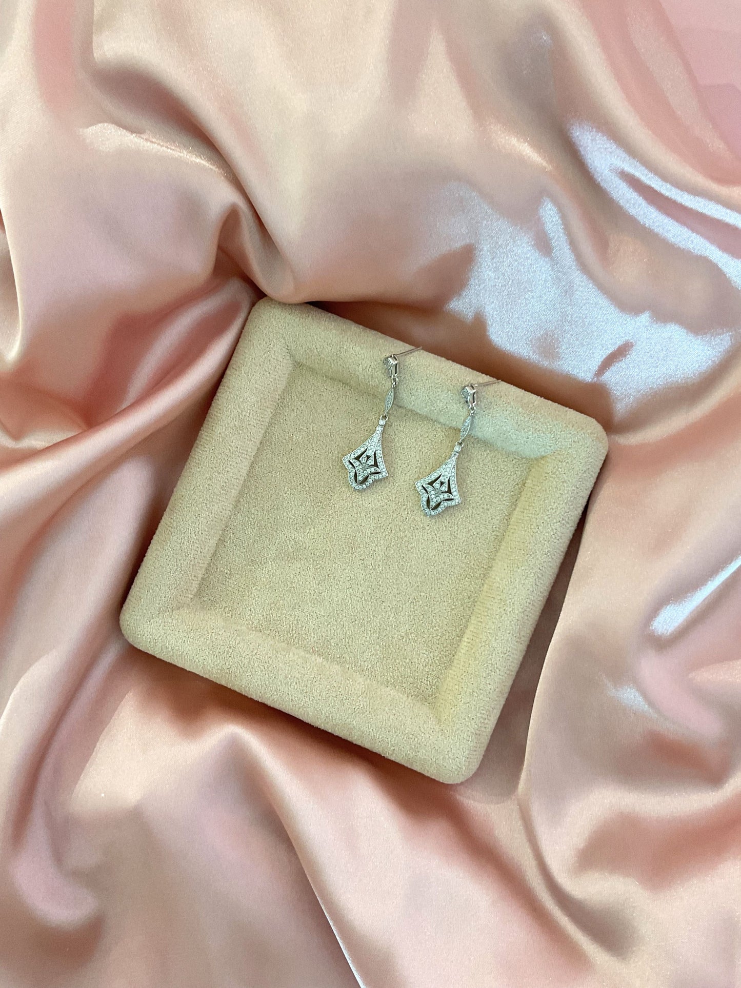 Aretes colgante plata