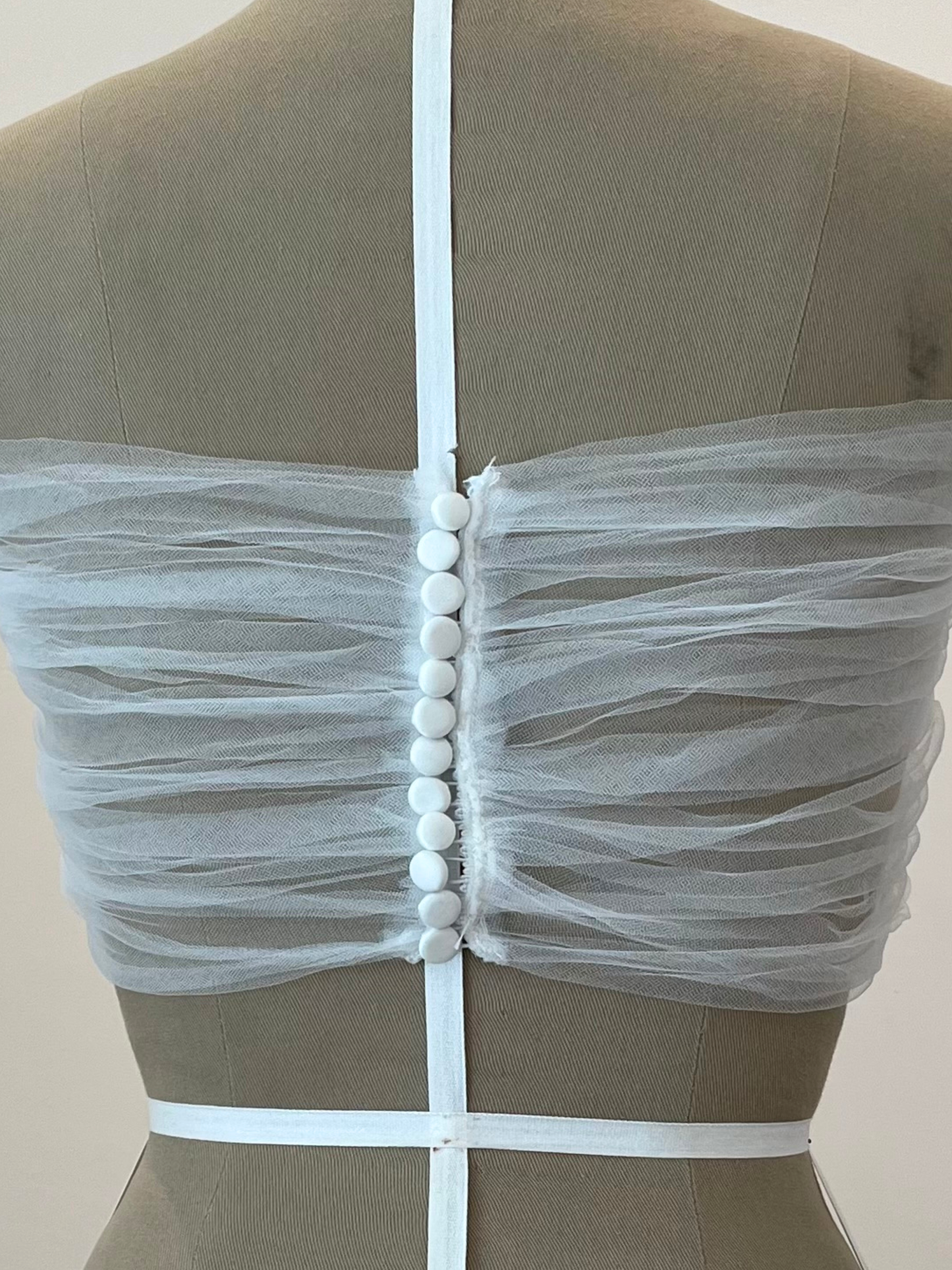 Bolero tul drapeado