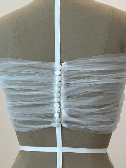 Bolero tul drapeado