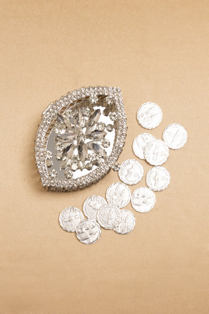 Arras pedrería ovalado plata