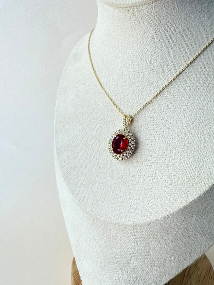 Collar Dorado Rubi