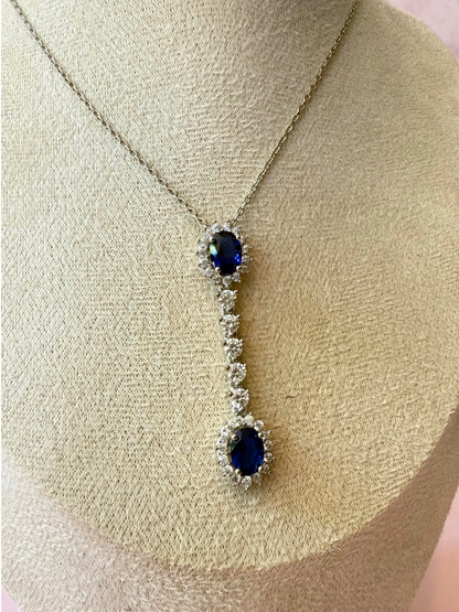 Collar doble zafiro