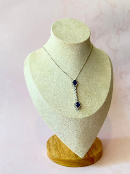 Collar doble zafiro