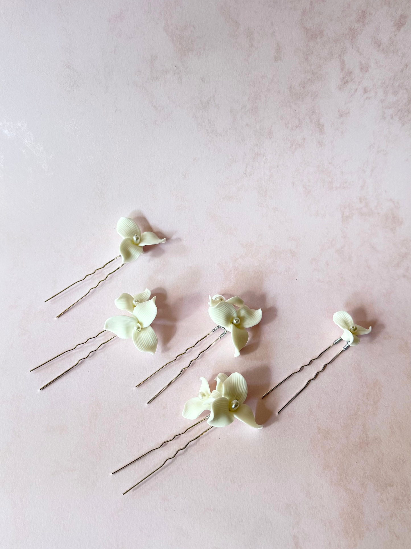 Paquete 5 Hairpins porcelana