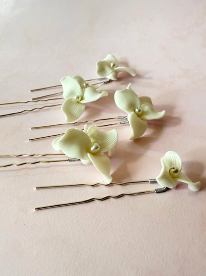 Paquete 5 Hairpins porcelana