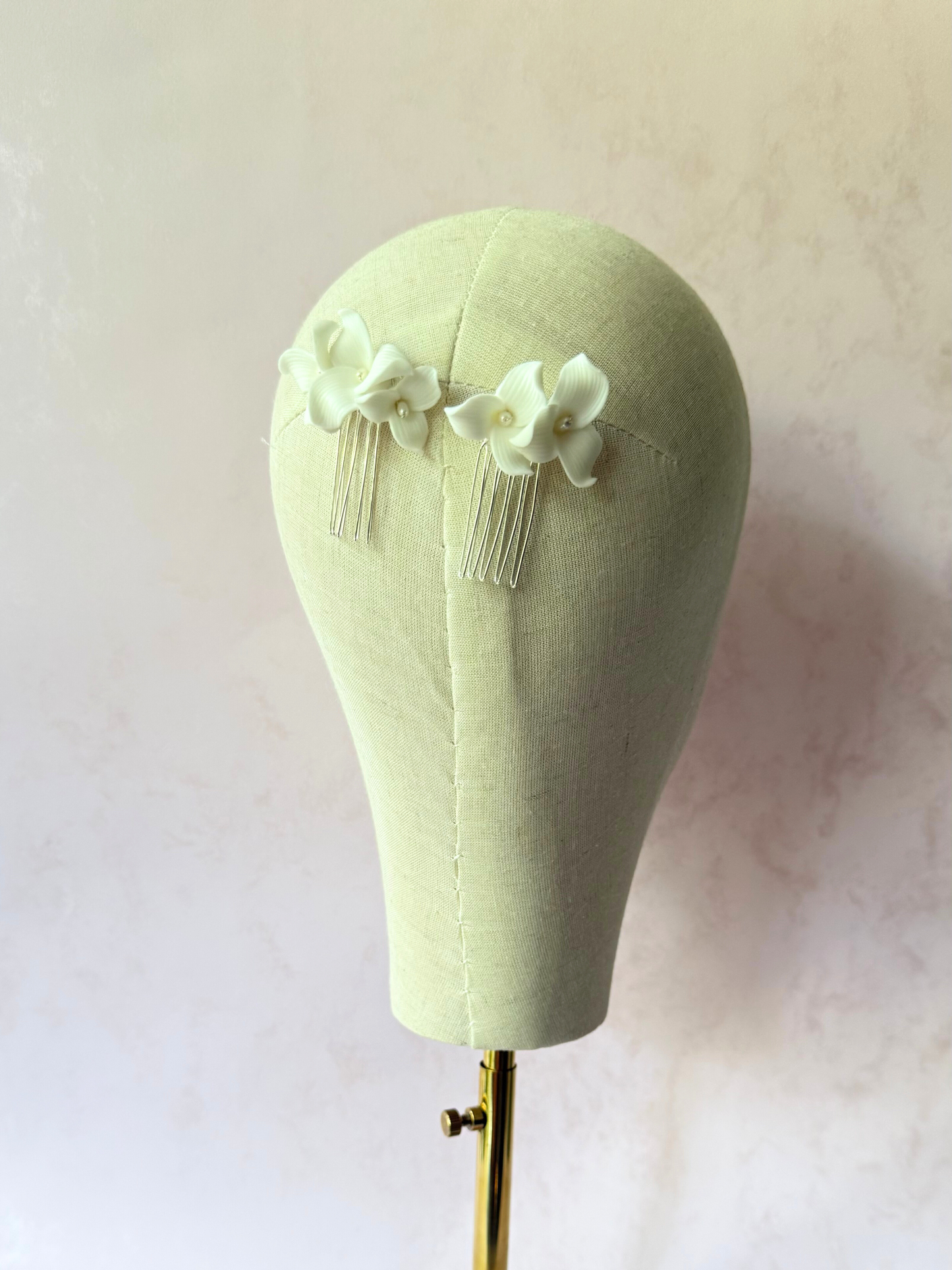 Peinetas Mini Flores Porcelana