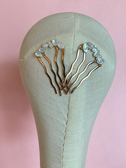 Hairpins Perla Ovalada