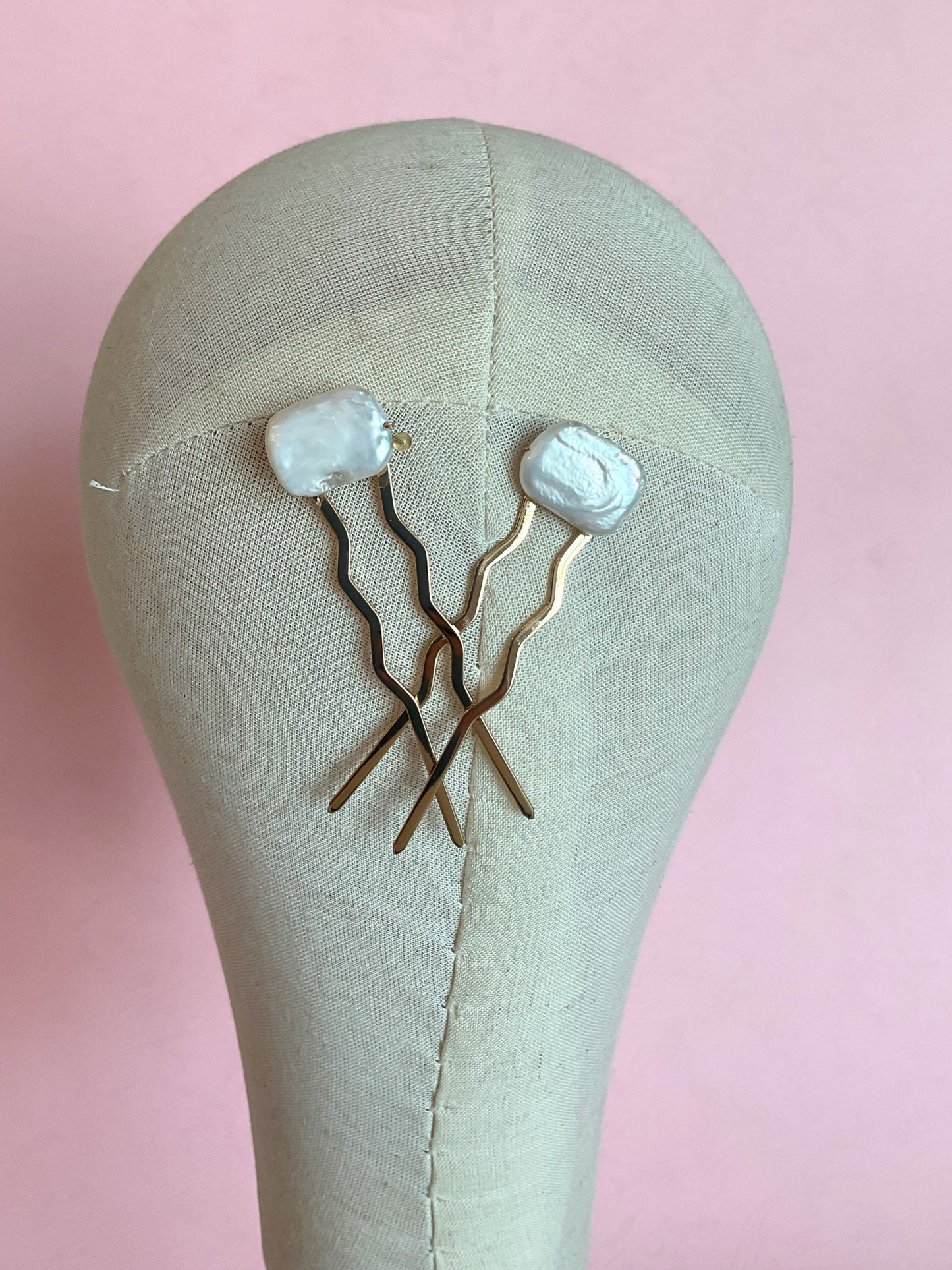 Hair pins perla rectangular