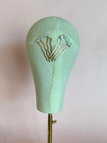 Hairpins Perla Ovalada