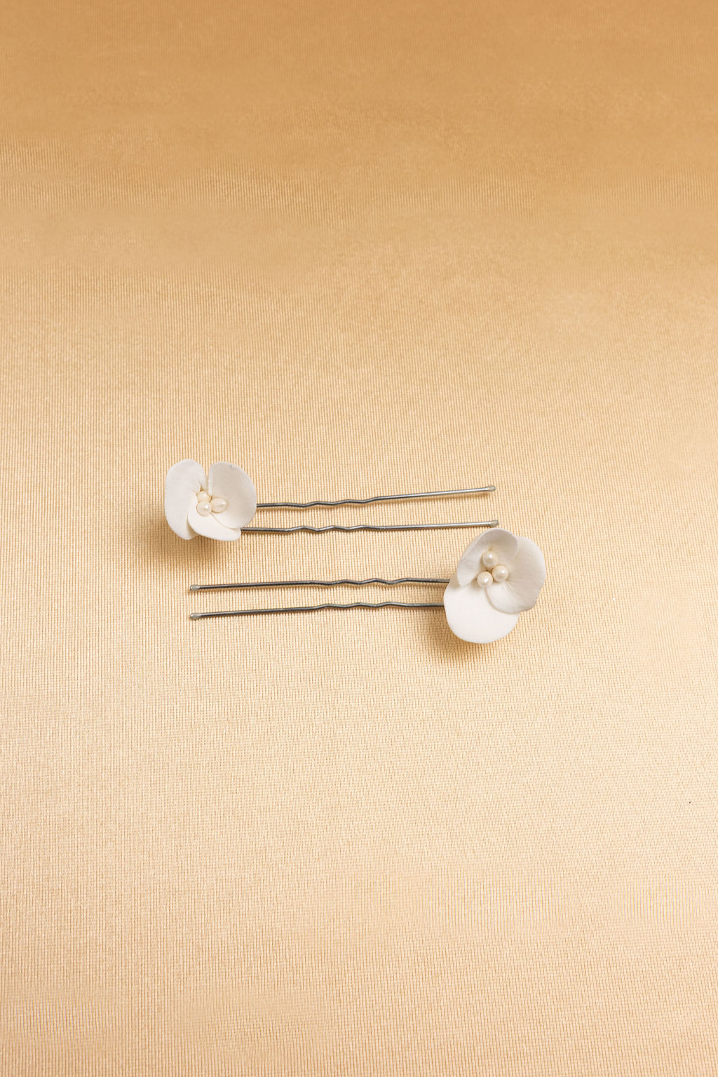 Hair pin flor porcelana mini