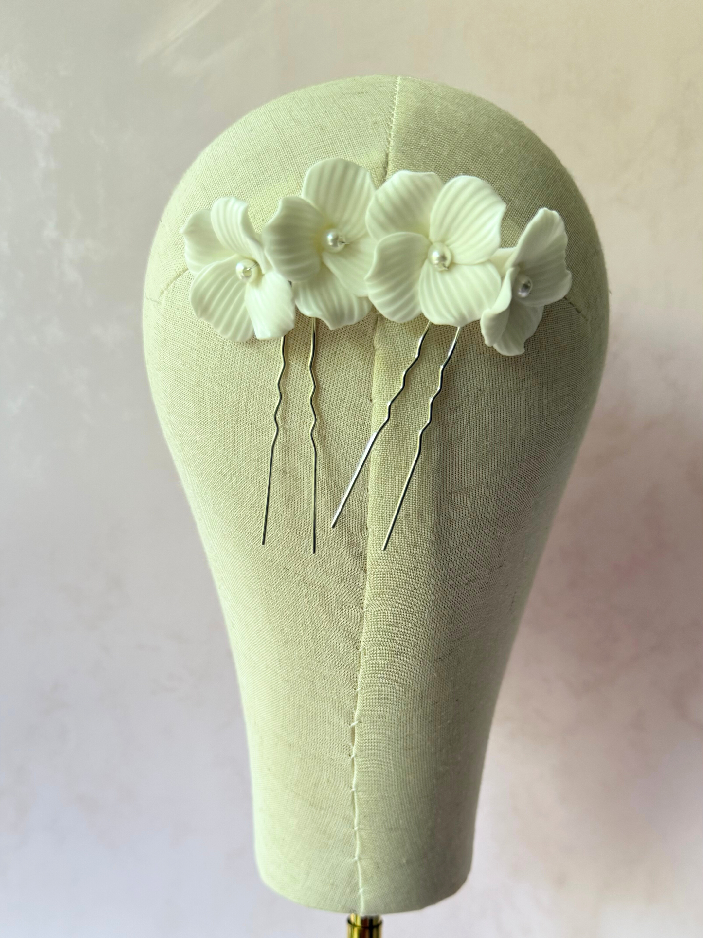 Horquillas Flores Grandes Porcelana R67