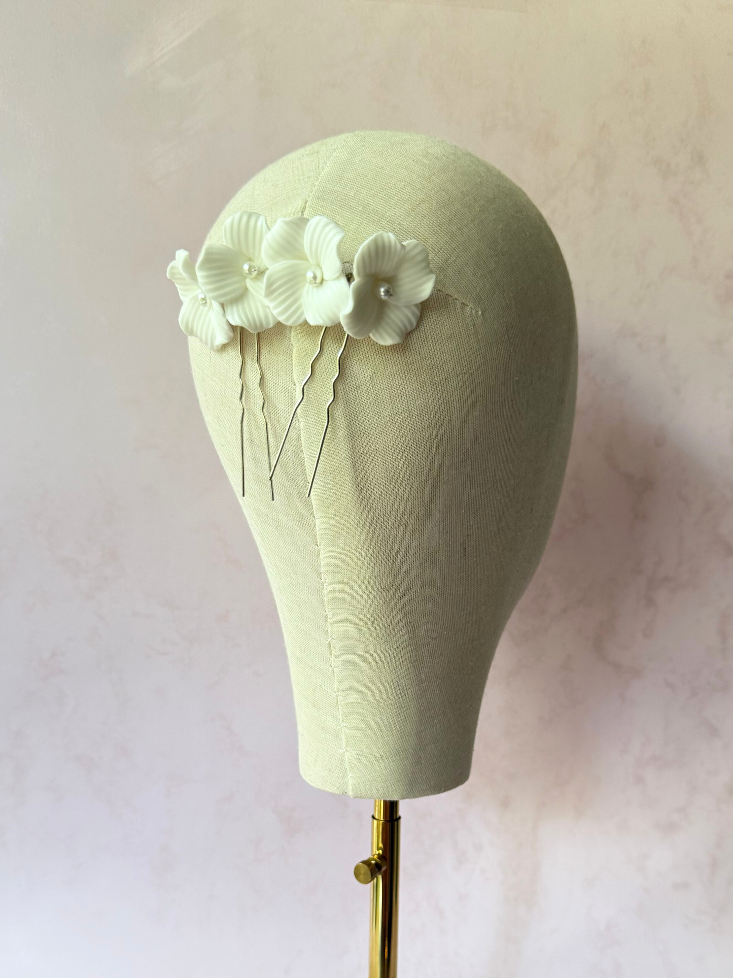 Horquillas Flores Grandes Porcelana R67