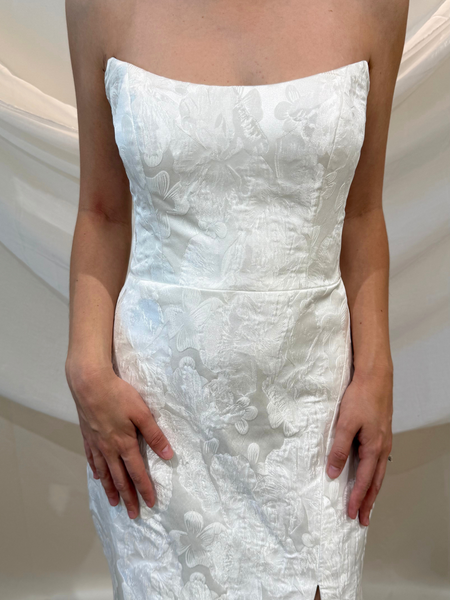 Vestido Midi Novia Texturizado