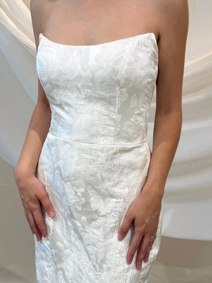 Vestido Midi Novia Texturizado