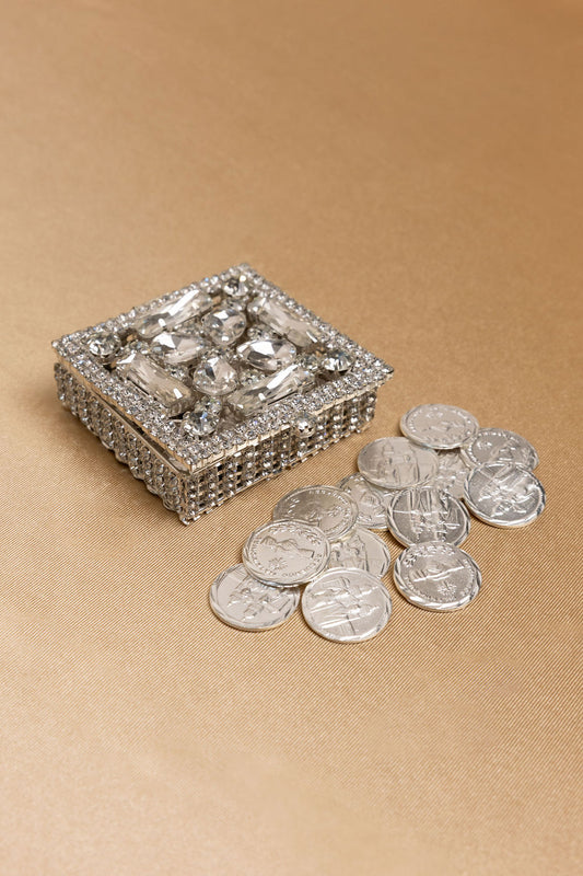 Cofre arras pedrería cuadrado