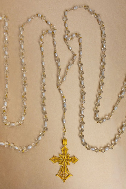 Lazo Matrimonial Perlas Dorado