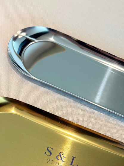 Charola acero personalizable