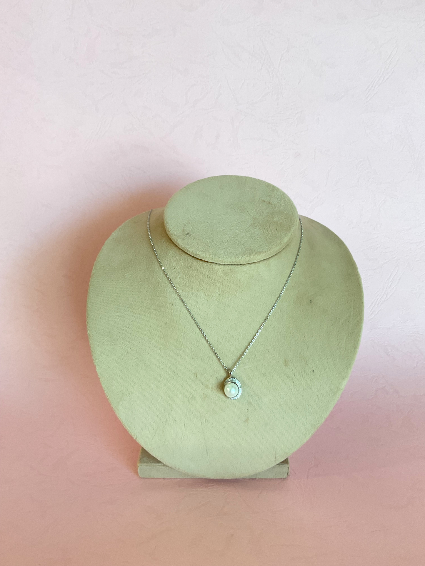 Collar perla y circonias