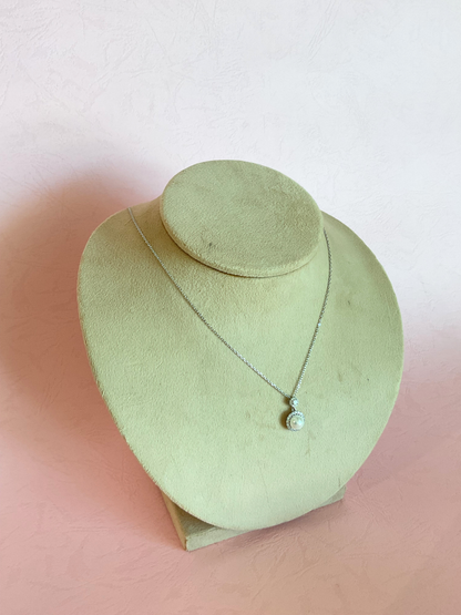 Collar perla doble nivel