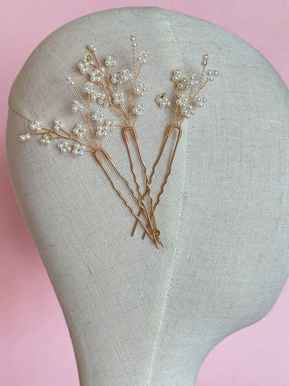 Hair pins perlitas mini