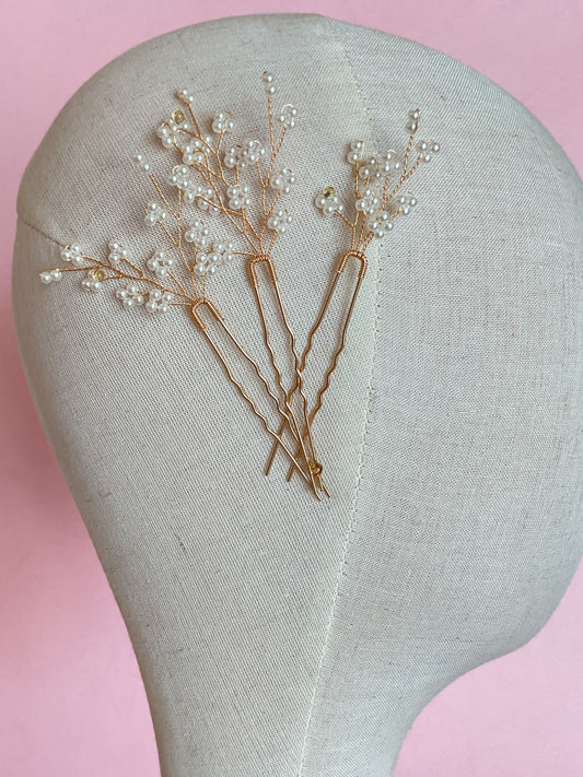 Hair pins perlitas mini