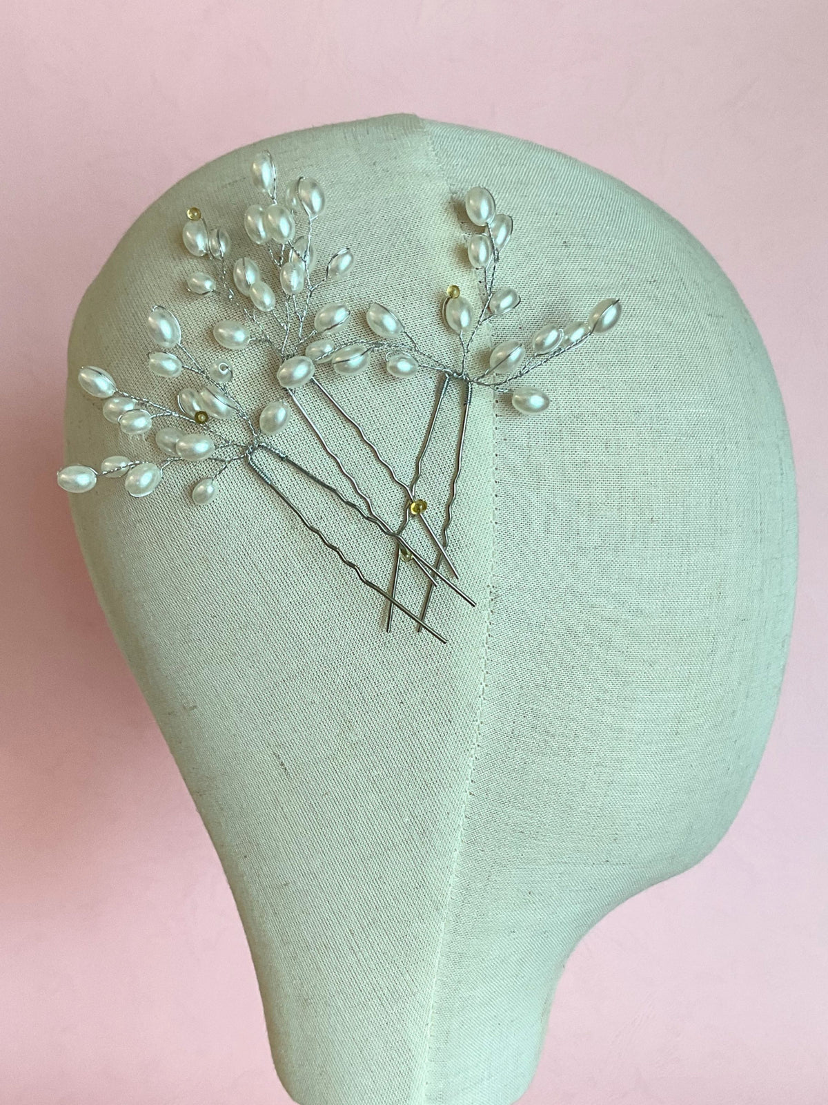 Hair pins ramaje perlas