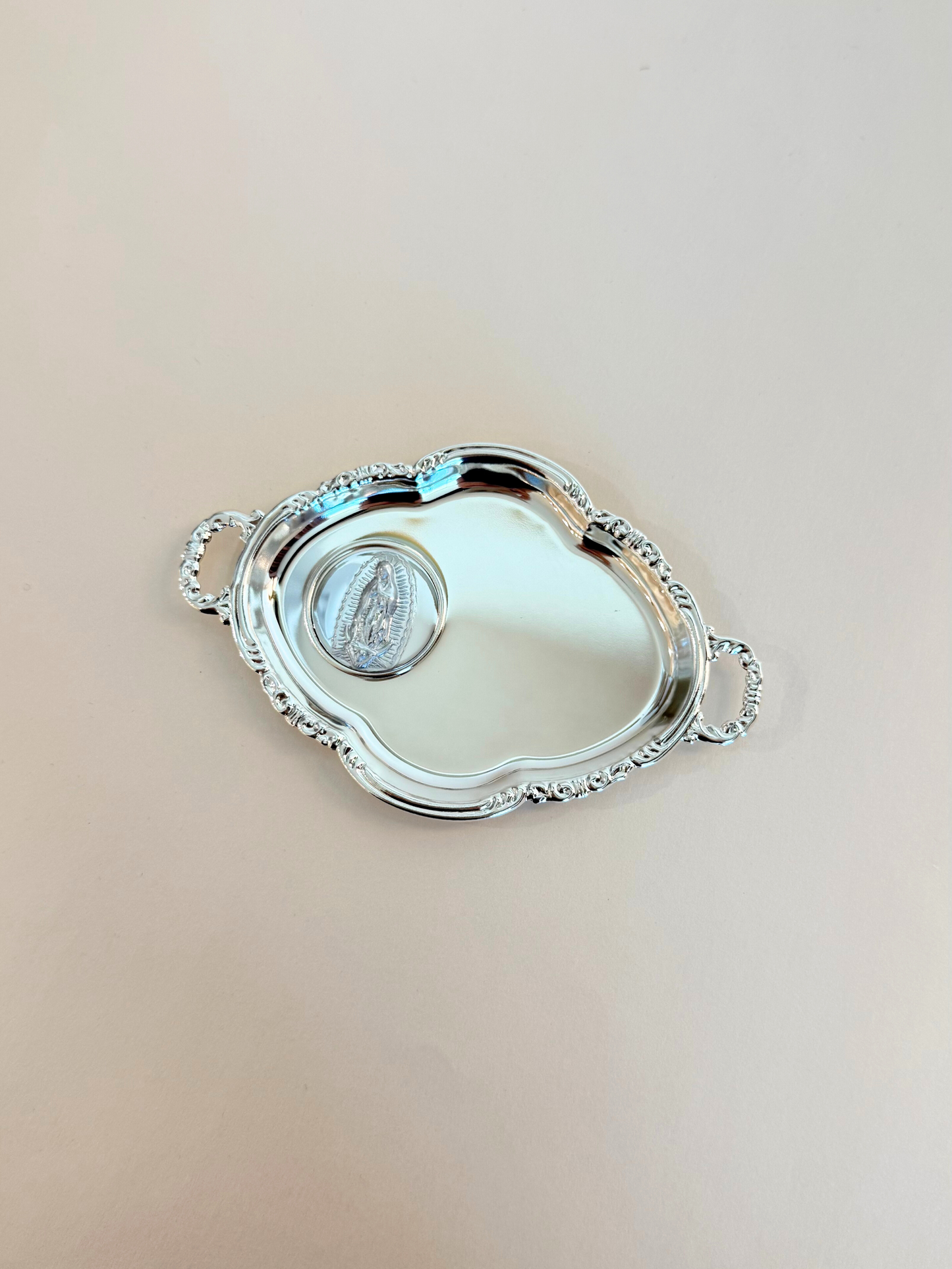 Plato Boda Anillos Plateado