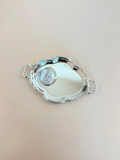 Plato Boda Anillos Plateado