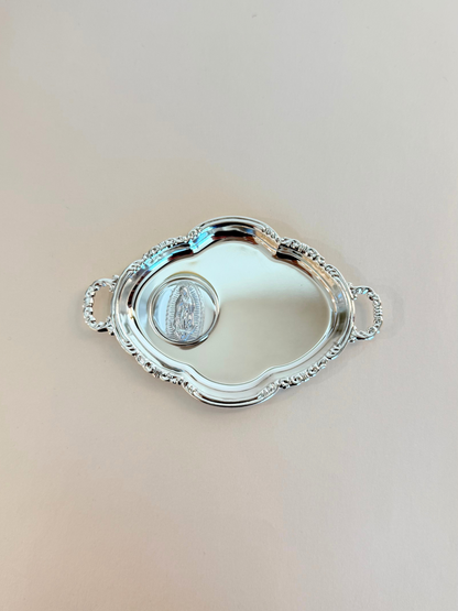 Plato Boda Anillos Plateado