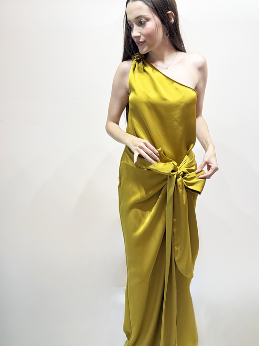 Vestido Fiesta Acrab Mostaza