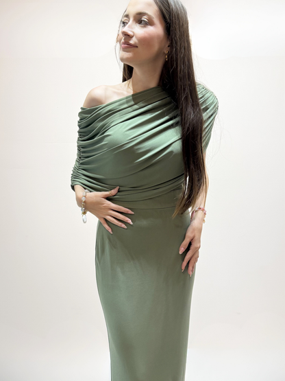 Vestido Fiesta Alcor Verde